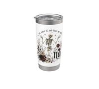 E se e ascoltami, NO Halloween Skeleton Sarcastico Bicchiere termico in acciaio inox doppia parete