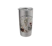 E se e ascoltami, NO Halloween Skeleton Sarcastico Bicchiere termico in acciaio inox doppia parete