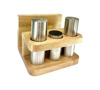 E Set di Pepiera con Porta Tovaglioli con Base per Utensili Da Cucina, Barattoli