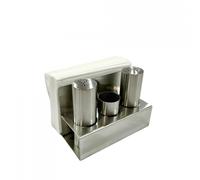 E Set di Pepiera con Porta Tovaglioli con Base per Utensili Da Cucina, Barattoli