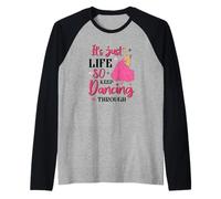 È solo la vita, quindi continua a ballare - Pink Witchy Maglia con Maniche Raglan