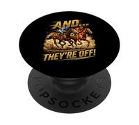 E... sono fuori! Corse di cavalli PopSockets PopGrip Adesivo