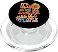 È strano avere la stessa età degli anziani retrò sarcastico PopSockets PopGrip per MagSafe