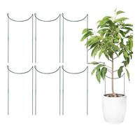 E Supporti Per Piante - 6 Pezzi Supporto Giardino Metallico Semicircolare | Sostegno Fusti Rampicanti Metallo Semicircolare Graticcio Antiruggine per Piante in Vaso da Esterno