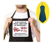 E T K R EL TALLER DE COSTURAS Grembiule da Cucina - Regalo Originale per Compleanno, Festa del Papà e della Mamma