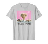 E.T. Phone Home Movie Poster Box View Maglietta, Uomo, Argento, S