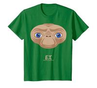 E.T. The Extra-Terrestrial Big Face Stylized Maglietta, Bambini, Verde Mela, 4 Anni