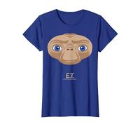 E.T. The Extra-Terrestrial Big Face Stylized Maglietta, Donna, Blu Reale, S