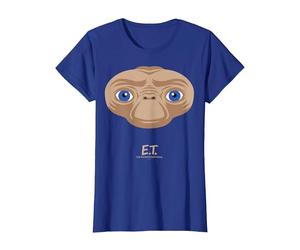 E.T. The Extra-Terrestrial Big Face Stylized Maglietta, Donna, Blu Reale, XS