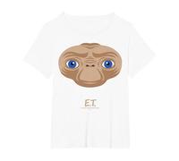 E.T. The Extra-Terrestrial Big Face Stylized Maglietta, Donna Plus-Size, Bianco, 4X