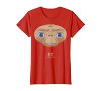 E.T. The Extra-Terrestrial Big Face Stylized Maglietta, Donna, Rosso, XS