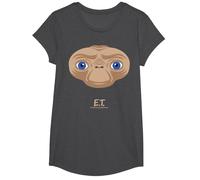 E.T. The Extra-Terrestrial Big Face Stylized Maglietta, Ragazze, Grigio Scuro, L