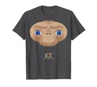 E.T. The Extra-Terrestrial Big Face Stylized Maglietta, Uomo, Grigio Scuro, 6XL