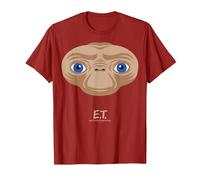 E.T. The Extra-Terrestrial Big Face Stylized Maglietta, Uomo, Mirtillo Rosso, S