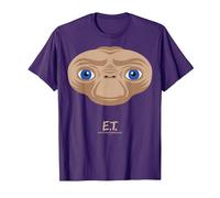 E.T. The Extra-Terrestrial Big Face Stylized Maglietta, Uomo, Viola, 3XL