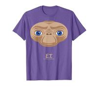 E.T. The Extra-Terrestrial Big Face Stylized Maglietta, Uomo, Viola mélange, S