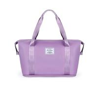 e tempo libero Oxford Multi funzionale pieghevole Dry Wet separazione grande capacità cerniera borsa da viaggio, Viola, Taglia unica