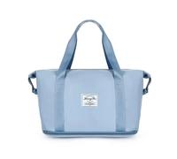 e tempo libero Oxford Multi funzionale pieghevole Dry Wet separazione grande capacità cerniera borsa da viaggio, Blu, Taglia unica