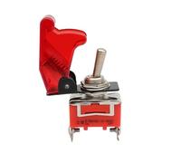 E-TEN1021 2-Pin 2 Terminal ON-Off 250V 15A AC Auto Toggle Switch 2 Position Copper Switches Orange(Red) Controls Switches