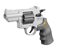 E-THOL Pistola giocattolo Revolver per bambini, lanciatore soft Head, rotazione a 6 colpi | espulsione manica a un pulsante | Include munizioni soft Head | età 3+ | Sicuro e realistico (bianco)