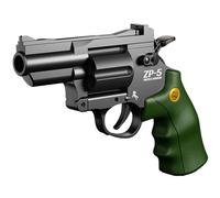 E-THOL Pistola giocattolo Revolver per bambini | lanciatutto soft head | rotazione a 6 colpi | espulsione manica a un pulsante | Include munizioni soft head | età 3+ | Sicuro e realistico (nero)
