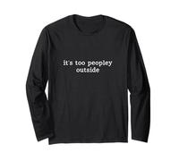 È Troppo Gente Fuori Divertente introverso introverso Maglia a Manica