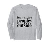 È Troppo Gente Fuori Divertente Sarcasmo introverso Maglia a Manica