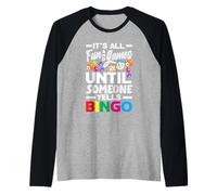 È Tutti Giochi Divertenti Fino A Qualcuno Urla Bingo Maglia con Maniche Raglan