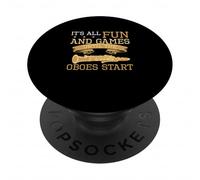 È tutto divertimento e giochi fino a quando gli oboi iniziano divertente direttore d'orchestra PopSockets PopGrip Adesivo
