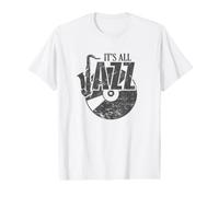 È Tutto Jazz Record e Saxophone Maglietta con Stampa Grafica Economica