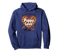 È Tutto sull'amore dei Cuccioli - Adorabile Amante dei Cani Felpa con Cappuccio, Unisex per Adulti, Navy, XL
