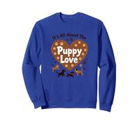 È Tutto sull'amore dei Cuccioli - Adorabile Amante dei Cani Felpa, Unisex per Adulti, Blu Reale, XXL