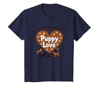È Tutto sull'amore dei Cuccioli - Adorabile Amante dei Cani Maglietta, Bambini, Navy, 10 Anni