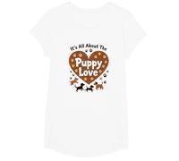 È Tutto sull'amore dei Cuccioli - Adorabile Amante dei Cani Maglietta, Ragazze, Bianco, XS