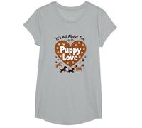 È Tutto sull'amore dei Cuccioli - Adorabile Amante dei Cani Maglietta, Ragazze, Grigio Melange, M