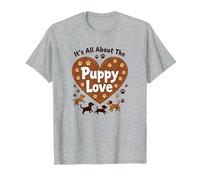 È Tutto sull'amore dei Cuccioli - Adorabile Amante dei Cani Maglietta, Uomo, Grigio Melange, XXL