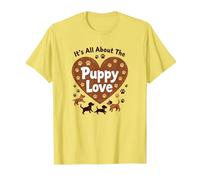 È Tutto sull'amore dei Cuccioli - Adorabile Amante dei Cani Maglietta, Uomo, Limone, L