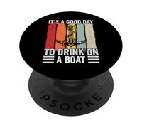 È un buon giorno per bere su una barca Divertente nautica vintage PopSockets PopGrip Adesivo