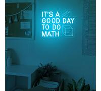 È Un Buon Giorno Per Fare Matematica Insegna Al Neone,Segni Di Decorazione Dell'au