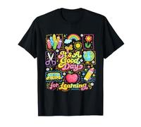 È Un Buon Giorno per Imparare Retro Groovy Back to School Maglietta