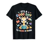 È un buon giorno per leggere un libro Cute Giraffe Maglietta