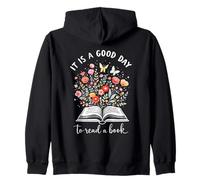 È Un Buon Momento per Leggere Book Lover Inspirational Floral Felpa con Cappuccio
