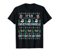 È Un Miracolo di Natale Non ha Lasciato Il Mio Lavoro dipendente Divertente Maglietta