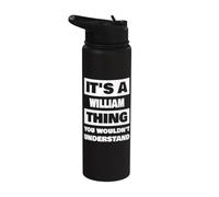 È un nome William Thing Funny William che dice Stainless Steel Insulated Water Bottle