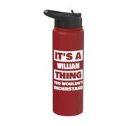 È un nome William Thing Funny William che dice Stainless Steel Insulated Water Bottle