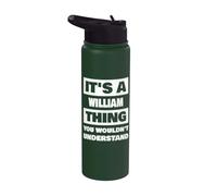 È un nome William Thing Funny William che dice Stainless Steel Insulated Water Bottle
