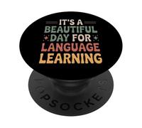 È una bella giornata per l'apprendimento delle lingue Retro Groovy PopSockets PopGrip Adesivo