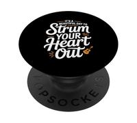 È una bella giornata per strum il tuo cuore Music Guitarist PopSockets PopGrip Adesivo
