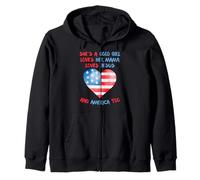 È Una Brava Ragazza, AMA Sua Madre, Gesù E Anche l'America. Felpa con Cappuccio