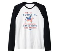 È Una Brava Ragazza, AMA Sua Madre, Gesù E Anche l'America. Maglia con Maniche Raglan